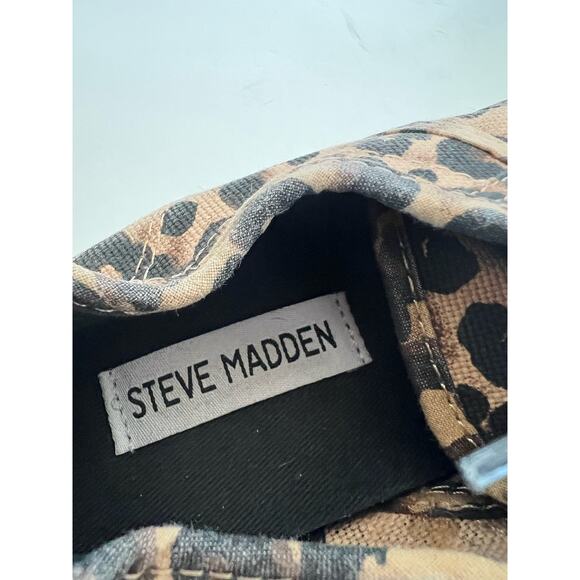 Steve Madden Platform Leopard Print Canvas Chunky Lace Up Low Top Sneakers 8.5M - Picture 7 of 9